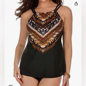Miraclesuit Shoreline Tankini Top Size 12 Top Only